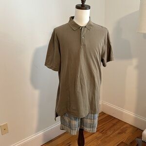 Jos. A. Bank Olive Green short sleeve knit polo shirt, size XL